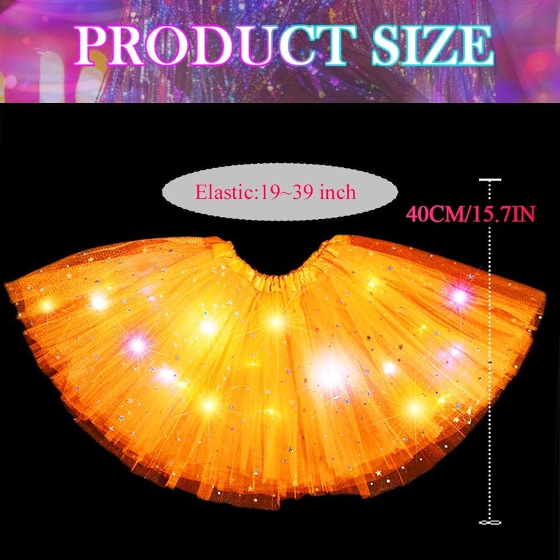 Nicute Light Up Tutu Led Layered Tulle Tutus Skirt for Women - Image 5